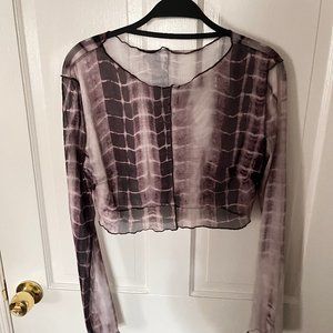 Tie Dye Mesh Crop Top